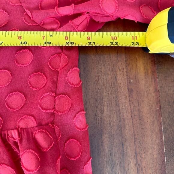 Soft Surroundings Besito Blouse red polka dot bell sleeve sz M - Picture 13 of 15